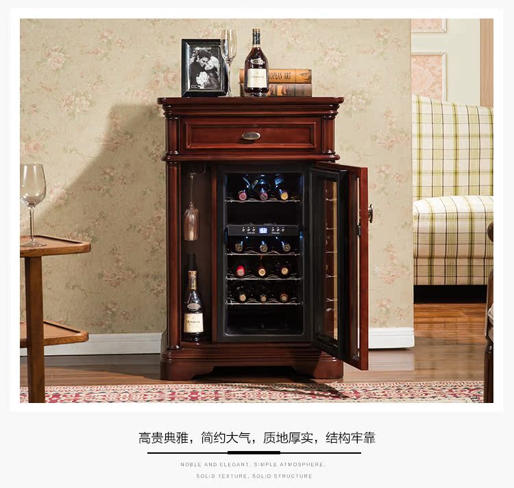 đồ trang trí tủ rượu Tủ rượu Jin TRANG tủ xì gà tủ lạnh đá thanh rắn gỗ mát lạnh mini nhỏ nhiệt điện tử - Tủ rượu vang tủ trưng bày rượu