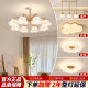 Japanese-Style Log Wood Dining Room Chandelier, Modern Minimalist Nordic Creative Three-Bedroom Two-Living Room Lighting Fixtures, Whole House Package Set