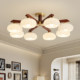 Medieval-Style Living Room Lamp, Japanese Retro Solid Wood Dining Room Low-Floor Lobby Main Lamp, New Chinese-Style Bedroom Study Lighting Fixtures