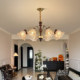 French Mid-Century Style Living Room Chandelier, American Retro Hall Main Light, 2026 New Model, Master Bedroom Dining Room Lily of the Valley Lighting Fixtures