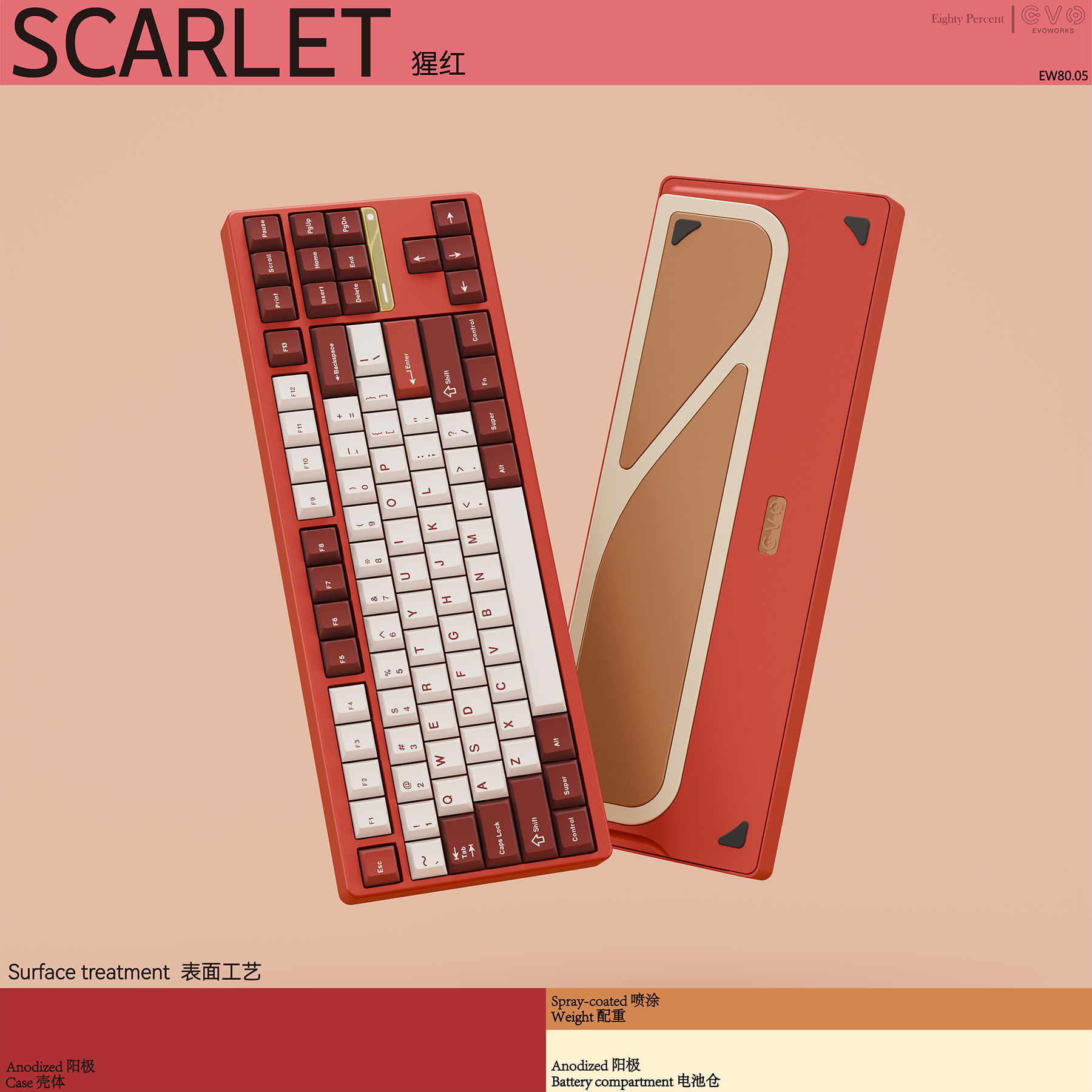 cnc加工/铣床 ticktype机械键盘evo80三模2.4g蓝牙hifi成品办公游戏线 线性铝坨坨