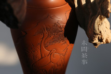Вазы для цветов 日本常滑烧 名工陶元作 精工松鹤花瓶