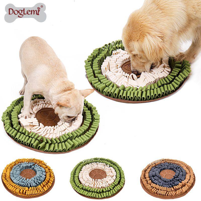 Dog sniffing pad resistant to bite-up grade version cotton with teddy gold hair training puzzle Slow food dog bowls pets Tibetan food blankets