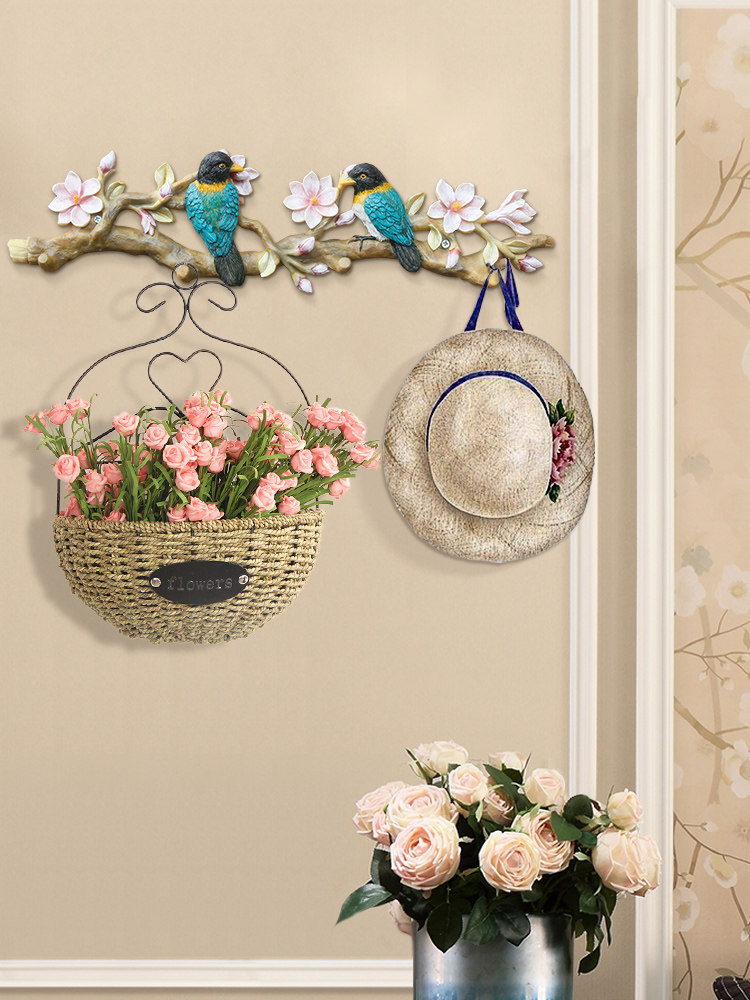 European wall decoration bird hook creative wall hanging wall entrance wall key storage into the home hanging hook