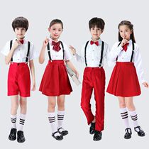 Childrens straps costumes boys performance dresses primary school choirs male and female host recitation costumes