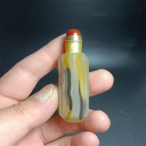G12 agate snuff bottle natural handmade