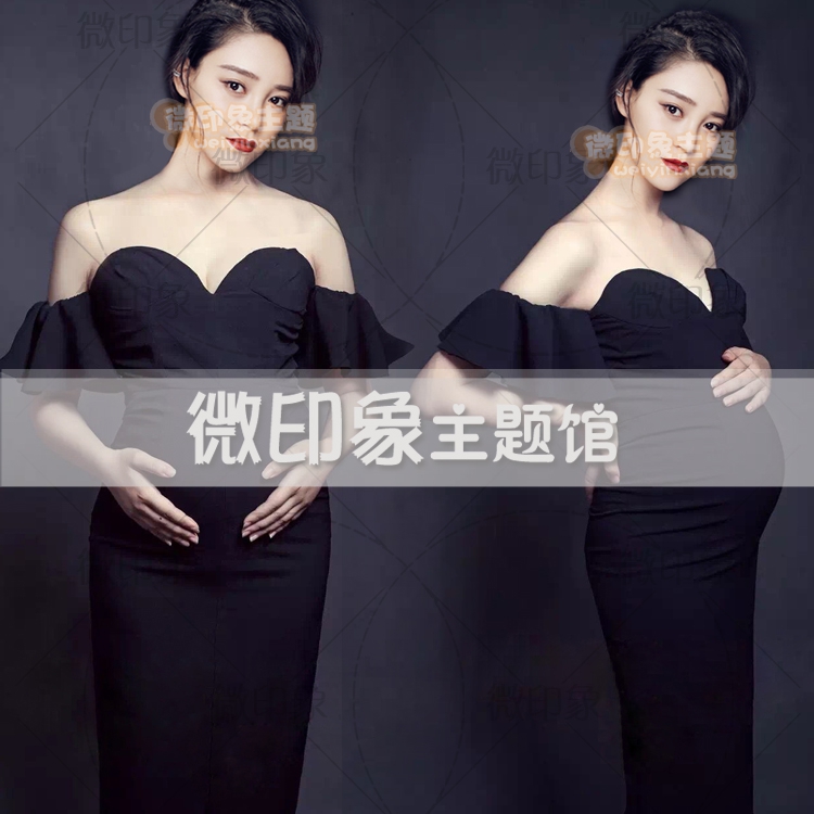 2018 Photos Photo Gallery Pregnant Women Write Real Themed Clothing Shooting Sexy Quasi Big Belly Mommy Art Photos New Studio