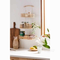 Spot New York City Park imported Bohemian sunshine Rattan woven three-layer multi-purpose storage basket