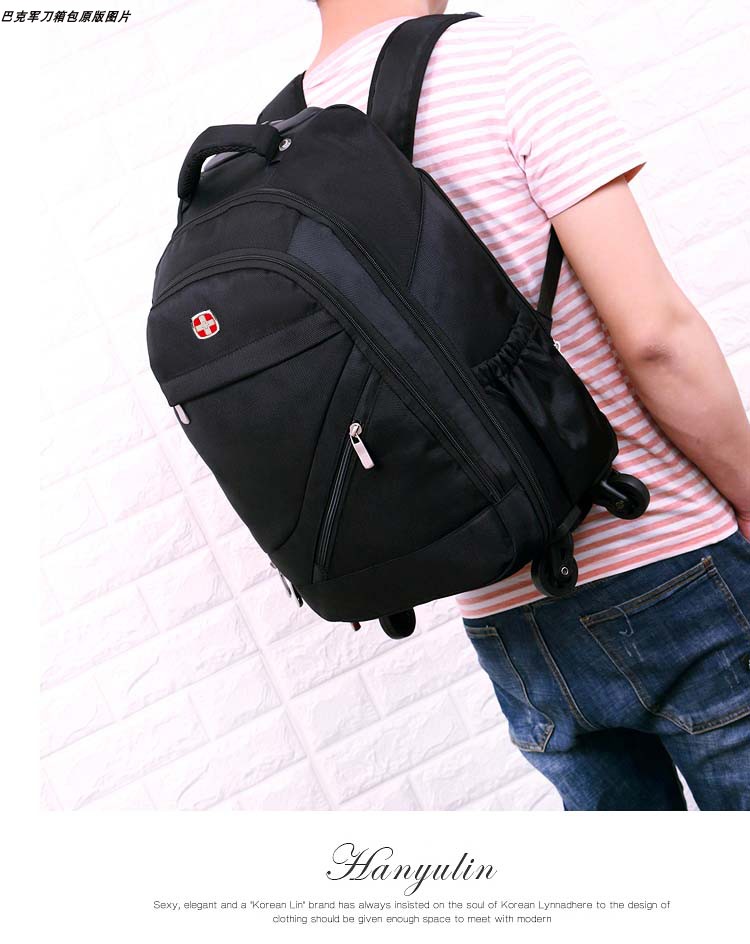 Universal bánh xe đẩy túi nam du lịch ngoài trời túi 16 inch đòn bẩy học sinh trung học túi ánh sáng túi nội trú 18 inch - Va li vali kéo du lịch