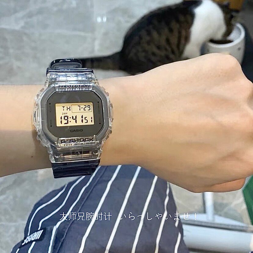 Japan Transparent Gray Mirror CasioCASIOG-SHOCK Ice Tough Series Men's and Women's Small Square Watches