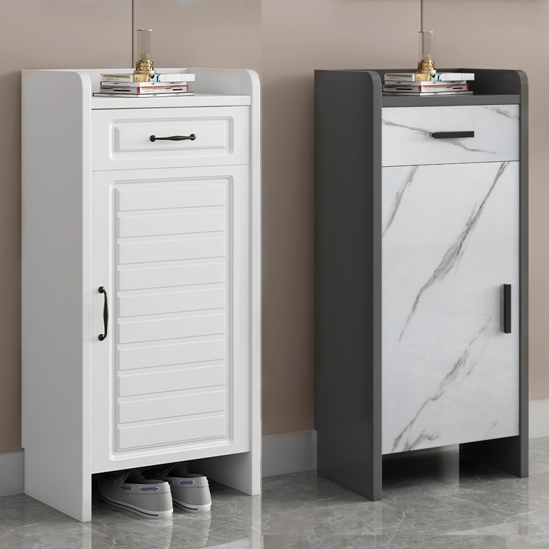 Shoe Cabinet with Large Capacity, Simple, Modern, Economical, Suitable for Small Apartments, Narrow Single-Door, for Home Entrance, Balcony, Freestanding, Assembled