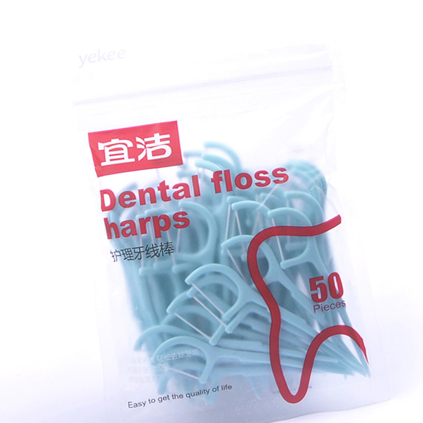 yekee/宜洁固特齿牙线高拉力超细牙线棒 多效护理牙线签50只装