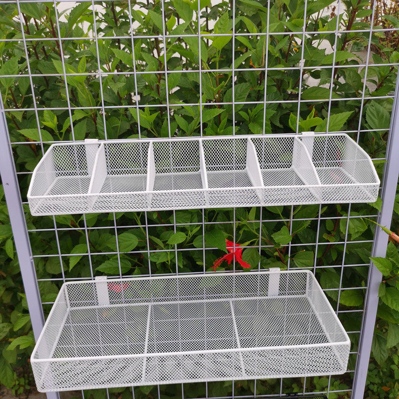 Mesh grid hanging basket supermarket shelf small commodity hanging net storage basket mobile phone accessories wire square mesh basket