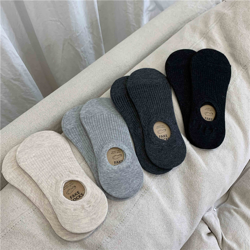 SUNYVONNE-20SS Summer Niche Yoji Mountain Ben Dark Black Four Colors Low Bunch Of Invisible Socks Socks men and women