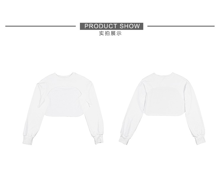 Châu âu và Hoa Kỳ ins net đỏ vụ nổ áo khoác chick hip hop fan hoang dã lỏng giản dị navel dài tay áo ngắn áo len phụ nữ đồ công sở nữ