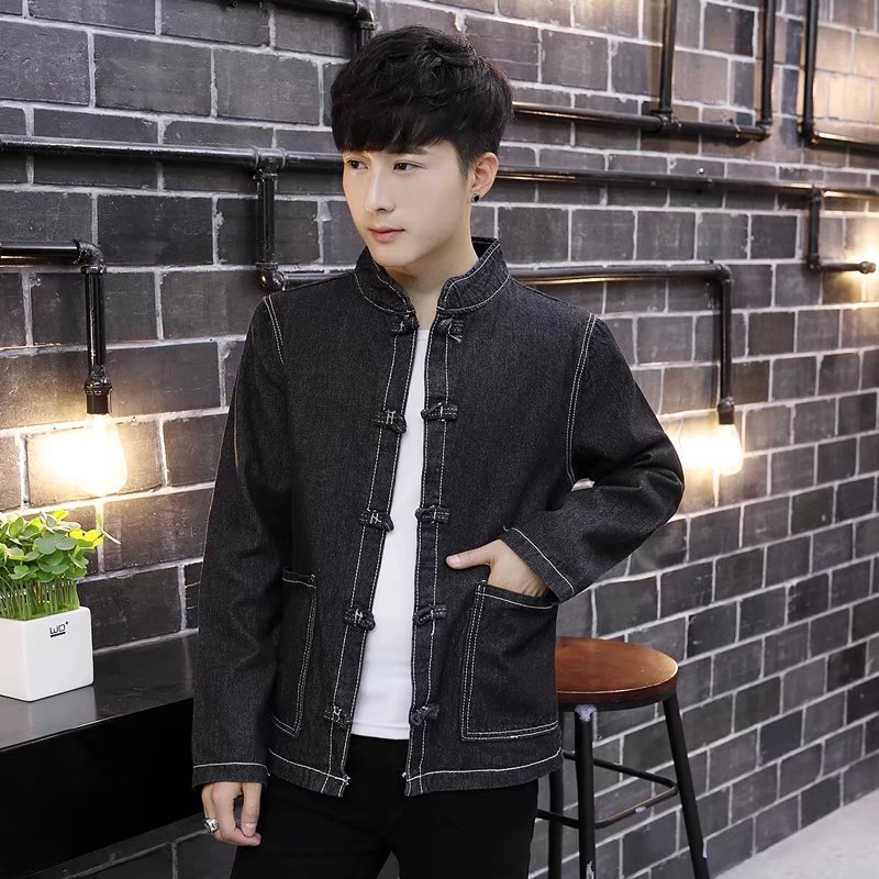 Áo sơ mi nam thanh niên phong cách Trung Quốc áo ghi lê