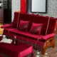 Dày gỗ xốp sofa đệm với tựa lưng Xiêm trượt Four Seasons Trung Quốc mùa xuân ghế gỗ custom-made đệm đỏ - Ghế đệm / đệm Sofa