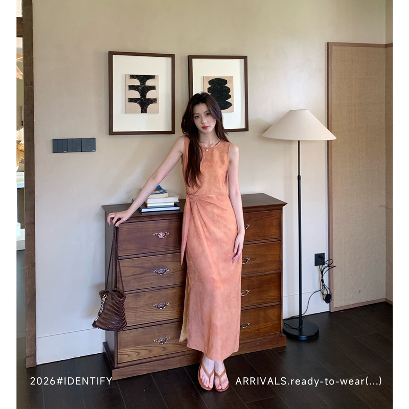 Identify New Summer Resort Style Elegant Ribbon Waist-Cinching Tencel Sleeveless Dress 26Ssss0530068 Identify New Summer Resort Style Elegant Ribbon Waist-Cinching Tencel Sleeveless Dress 26Ssss0530068