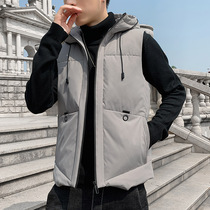 Waistcoat Mens Down Cotton 2020 New Trendy Waistcoat Vest Autumn winter outwear Warm Kan Shoulder Cotton Coat Jacket