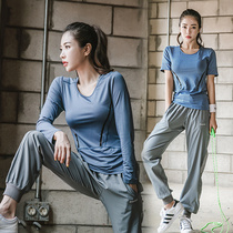 VALVOELITE Yoga Clothes Spring Summer Fitness Room Tracksuit Loose Running Speed Dry Jersey Three Sets Slim Fit
