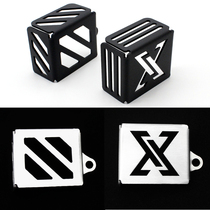 Kai Yue 500X modified rear brake oil cup cover 400x oil pot lid protective cover stainless steel brake oil pot lid