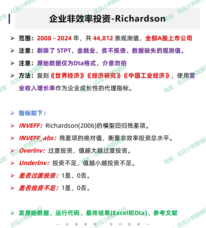 【2024】Inefficient Investment in Enterprises-Richardson