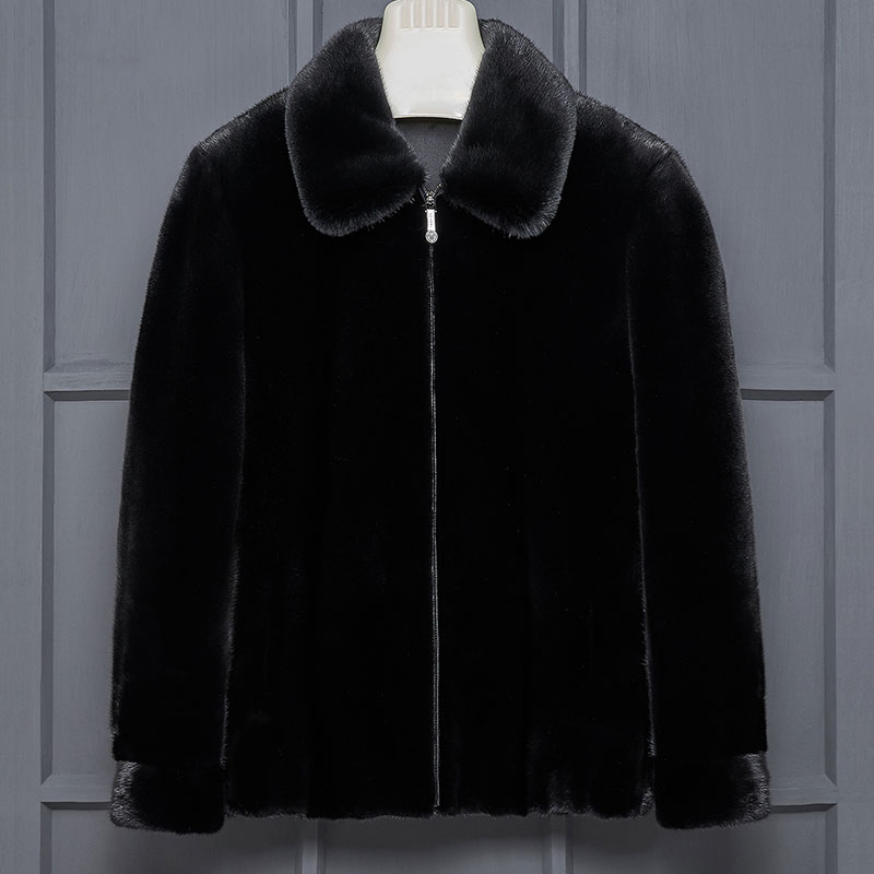 2019 new mink fur coat men's clothing leather grass jacket Henning leather clothes men's mink mink fur pettiao men's manhood