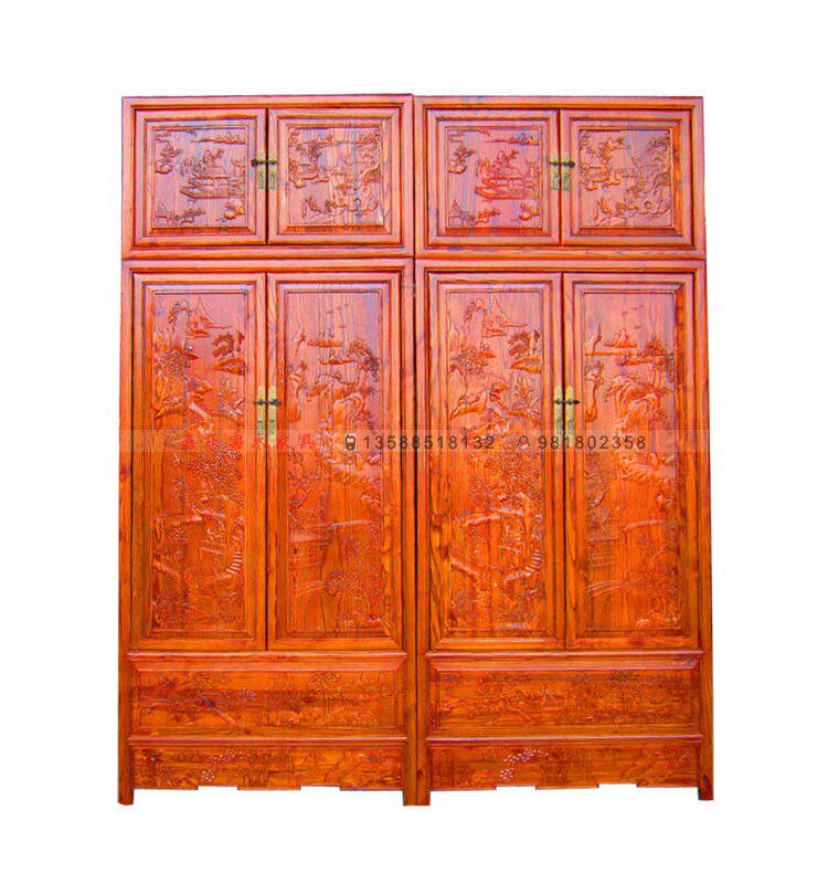 Top box cabinet Storage cabinet Top box large wardrobe Storage cabinet furniture Ming and Qing classical Chinese style solid wood antique