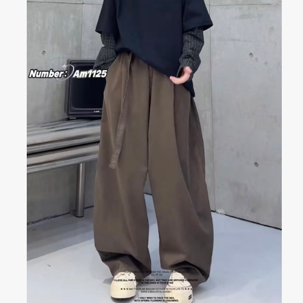 Su Jin 3 Trendy Summer Old Money Style Scimitar Minimalist Versatile High-Quality Unisex Casual Pants Kzam1125