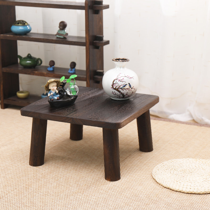 Tatami table small tea table day style Zen Balcony Floating Windows Solid Wood Stepping On New Chinese Style Brief SHORT TABLE SITTING GROUND