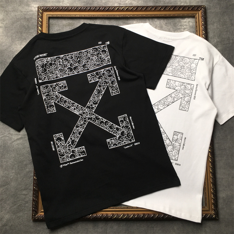 2026 Summer Trendy Brand New T-Shirt with Graffiti Skull, Letters, and Arrow Print on the Back, Loose Short-Sleeve Tee for Men and Women