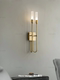 French-Style Light Luxury All-Copper Vintage American Background Wall Villa Bedroom Bedside Corridor Staircase Designer Mirror Front Wall Lamp