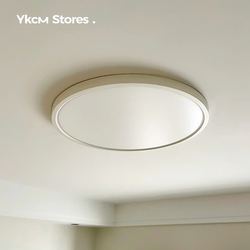 Scandinavian Bedroom Ultra-Thin Led Lamp Eye-Protecting Round Simple Modern Study Balcony ins Style Minimalist Smart Ceiling Lamp