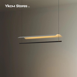 Spanish Minimalist Italian-Style Tile Strip Restaurant Pendant Light, Linear Office Designer Light, Tea Room Decorative Light