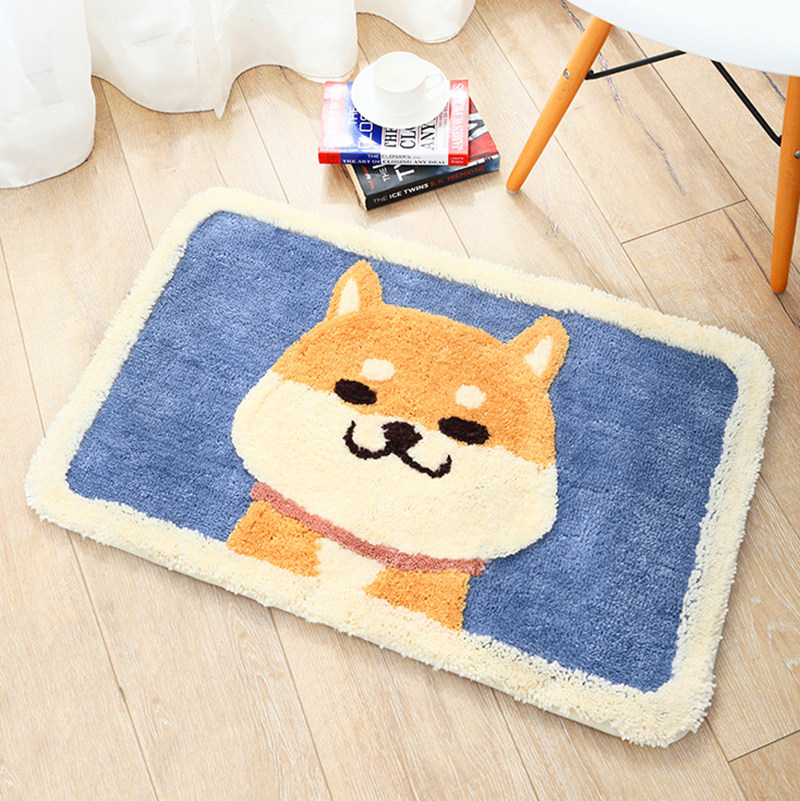 Akita dog Mengmeng absorbent non-slip floor mat autumn and winter warm machine hand washing hair off small medium-sized dog pet mat