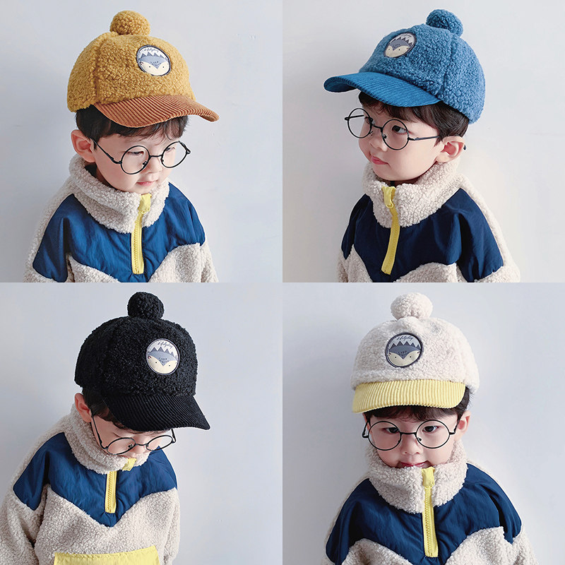 Children's hat autumn and winter Korean style peaked cap baby boy baseball cap handsome trend personality 2021 winter