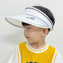 Childrens sunscreen cap UV protection summer big hat brim boy empty top hat summer sun hat middle and big child 2021