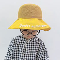 Children shading hat large hat peak boy hat summer sun protection thin fish cap handsome gas trendy personality sunhat