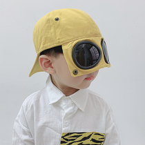 Child Hat Spring Autumn Boy Duck Tongue Cap Sunglasses Pilot Thin Baby Autumn Winter Baseball Cap 2022 Tide