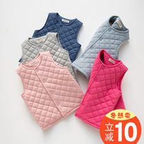 Cotton childrens vests autumn and winter thickened girls cotton vest