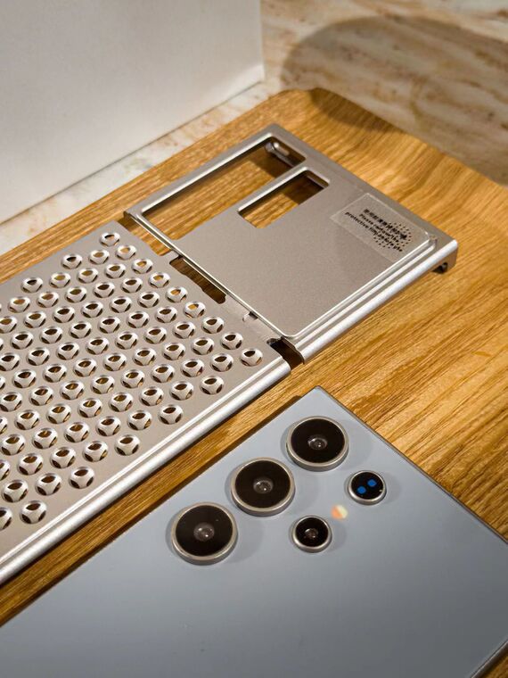 Unique Aluminum Metal Camera Lens Protection Perforated Heatsink Heat Dissipation High End Premium S24, S24 Plus, S24 Ultra