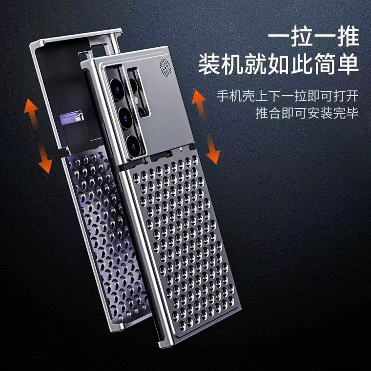 Unique Aluminum Metal Camera Lens Protection Perforated Heatsink Heat Dissipation High End Premium S24, S24 Plus, S24 Ultra