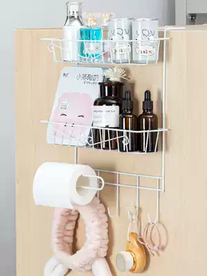 Dormitory artifact non-perforated wardrobe side hanger multi-layer student bedroom bedside hanging basket refrigerator shelf