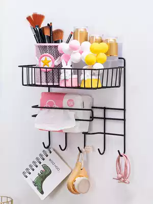 Bedside shelf non-punching basket bedroom dressing room finishing storage shelf student dormitory artifact paper towel hanger