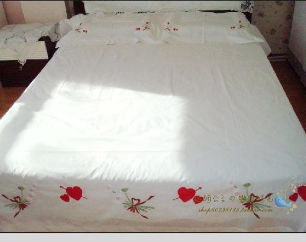 Foreign trade pure cotton embroidered retro bed goods Three sets bed linen pillowcase 1 m 8 Fresh Princess Supervalue boutique