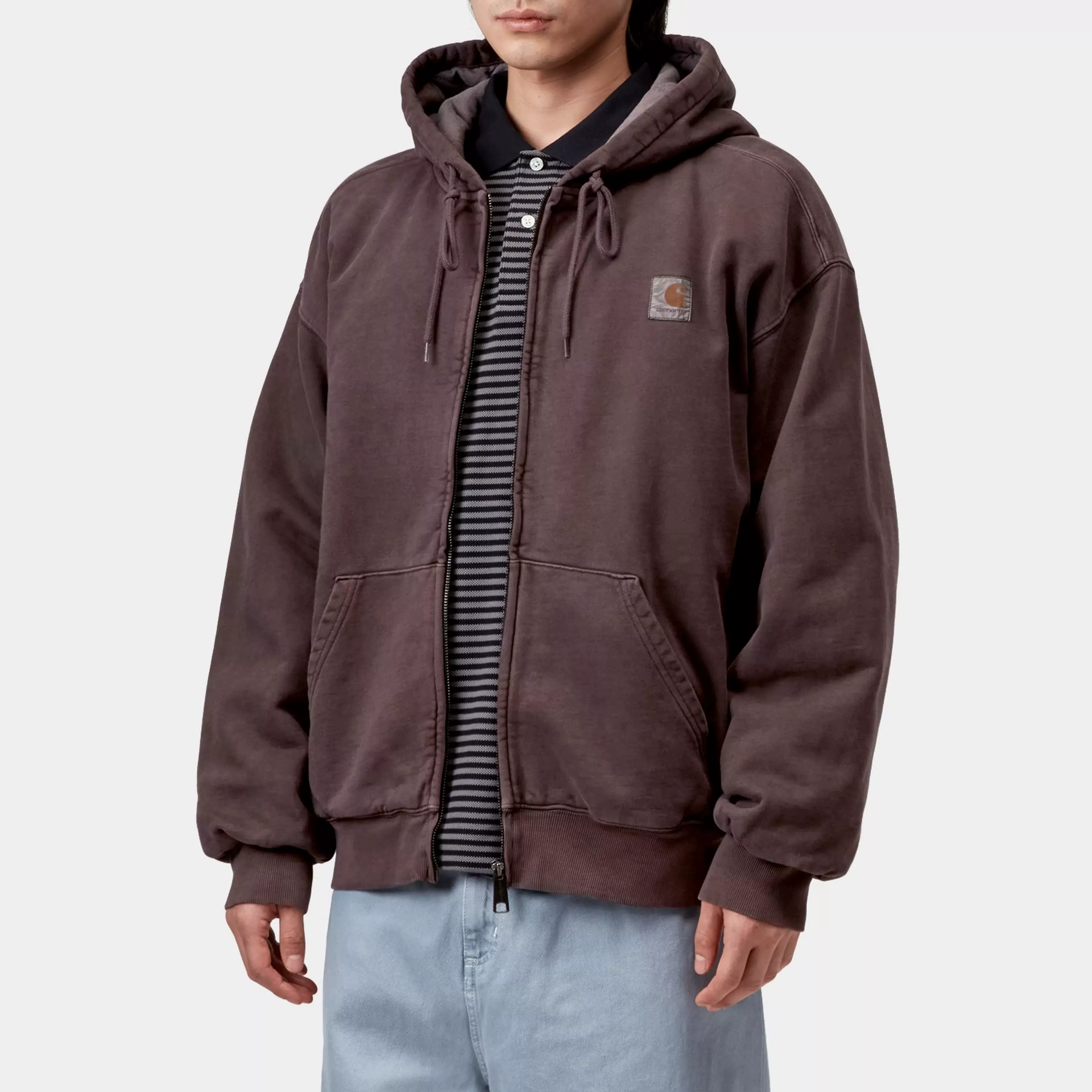 CARHARTT WIP худи с капюшоном Carhart вытертая куртка с принтом молодежный стиль