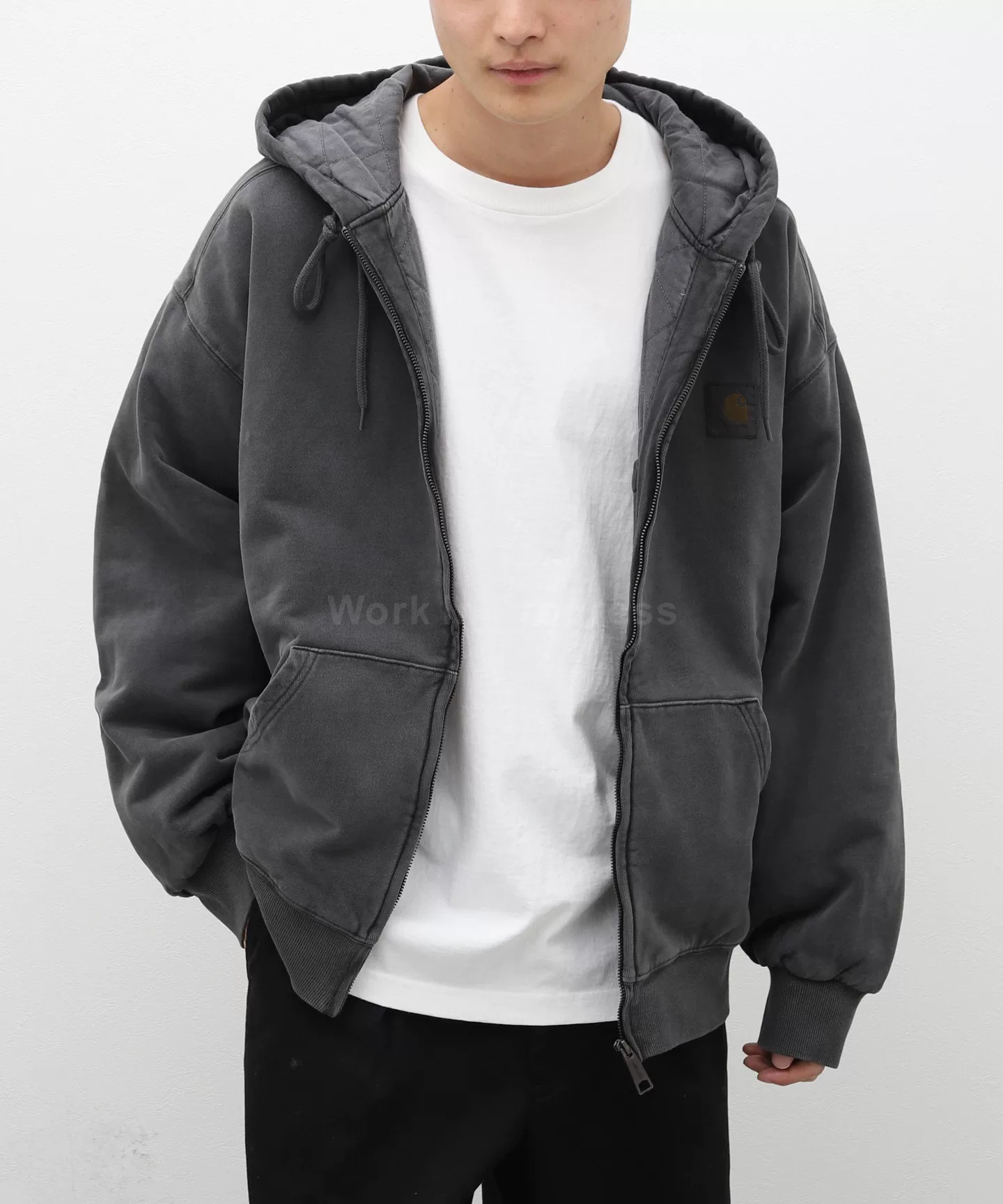CARHARTT WIP худи с капюшоном Carhart вытертая куртка с принтом молодежный стиль