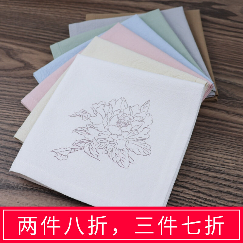 Pure cotton ladies handkerchief small square handkerchief handkerchief peony carry cotton sweat-absorbing handkerchief handkerchief custom name