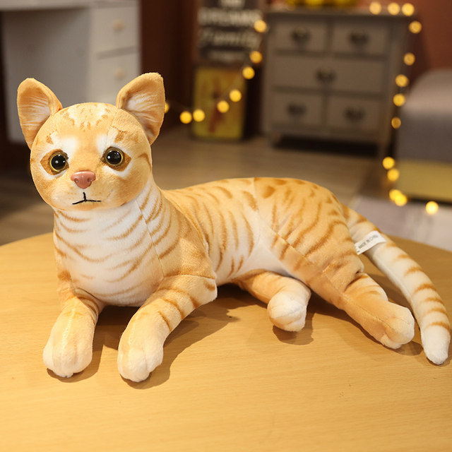 Simulation cat doll plush toy kitten doll rag doll ຂອງຂວັນສໍາລັບເດັກນ້ອຍແລະເດັກຍິງ pet ສະດວກສະບາຍ pillow