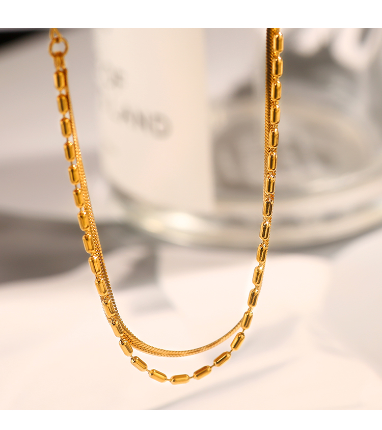 Women's Gender Simple Style Solid Color Titanium Steel Snake Chain Bracelets In Bulk